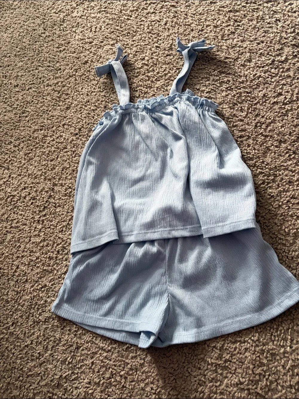 H&M Light Blue Girls' Tank & Shorts Matching Set